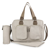 My Babiie Billie Faiers Oatmeal Herringbone Deluxe Changing Bag