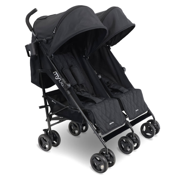 MB12 Double Stroller Black My Babiie