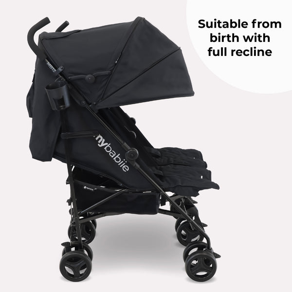 my babiie double stroller MB12 Double Stroller - Black
