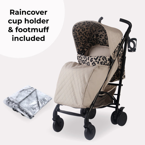 Leopard Print My Babiie Navy Footmuff MB51 Plus Stroller Fawn Leopard