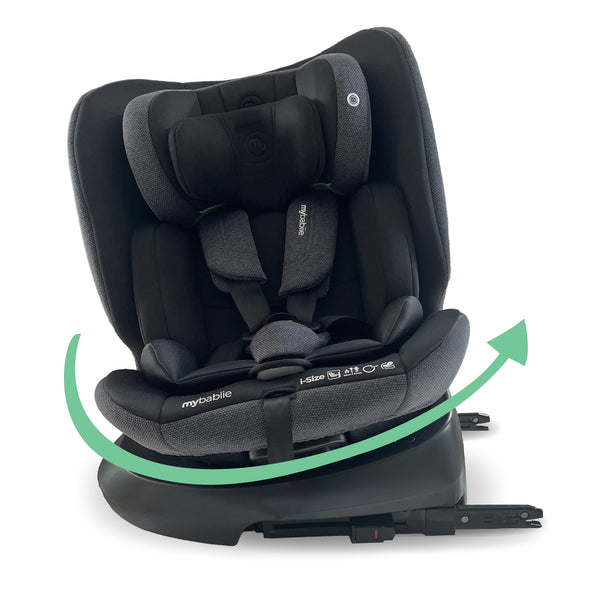 MBCS200 Spin R129 Car Seat with Top Tether - Black – My Babiie