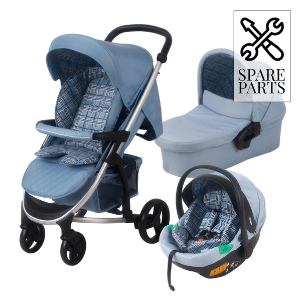 Spare Parts for the Dani Dyer Blue Plaid MB200i Travel System