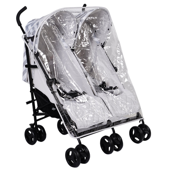 MB11 Double Stroller Rain Cover (Grey)