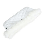 Fur Trimmed White Pushchair Handmuff