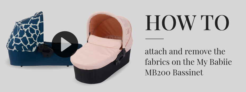 How to attach and remove the fabrics on the My Babiie MB200 Bassinet