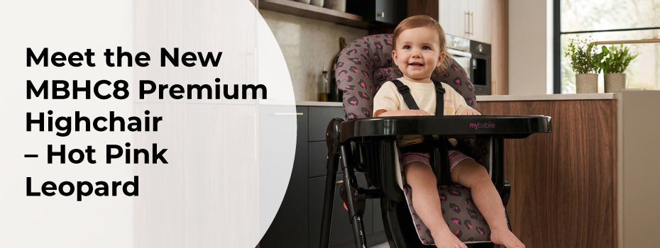 Meet the My Babiie MBHC8 Premium Highchair – Hot Pink Leopard