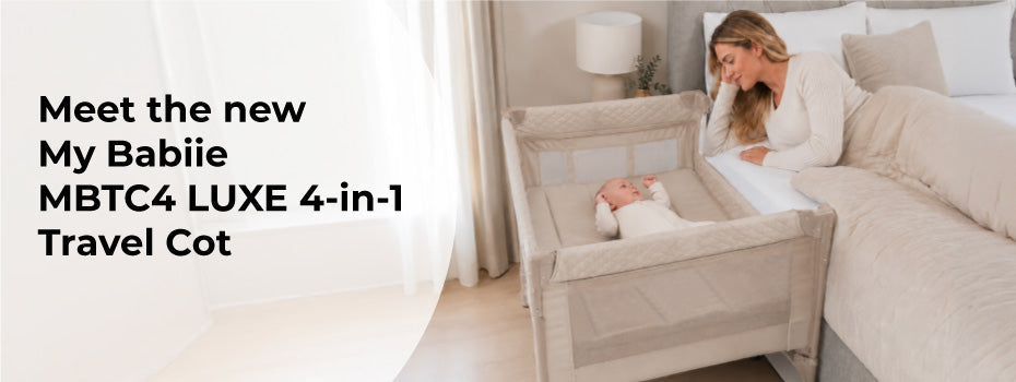 Meet the New My Babiie MBTC4 LUXE 4-in-1 Travel Cot