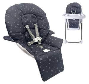 MBHC8 Premium Highchair Seat Cover - STC Navy Festive - Grade A