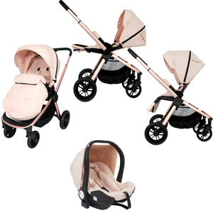 My Babiie Billie Faiers MB400 Rose Gold Blush Pushchair and Car Seat - Grade A