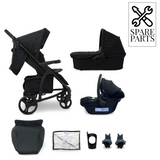 Spare Parts for the Dani Dyer Black Leopard MB200i Travel System MB200i 2023 - Black Leopard Car Seat Shoulder Pads (Pair)