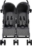 My Babiie Grey Leopard Twin Stroller - Grade A
