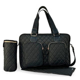 Deluxe Changing Bag - Black Quilted