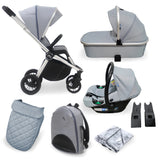 My Babiie MB450i 3-in-1 Travel System with i-Size Car Seat - Steel Blue