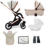 MB500 2-in-1 Pushchair & Carrycot - Rose Gold Stone