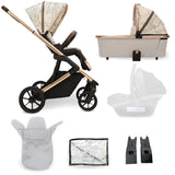 MB500 2-in-1 Pushchair & Carrycot - Rose Gold Marble