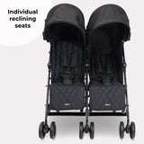 My Babiie MB12 Double Stroller - Black