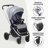 My Babiie MB450i 3-in-1 Travel System with i-Size Car Seat - Steel Blue