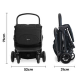 My Babiie MBX7 Max Auto-Fold Stroller - Black