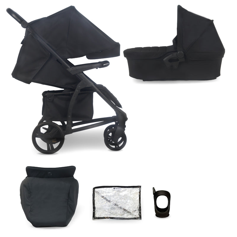 MB200i 2-in-1 Pushchair & Carrycot - Onyx Black