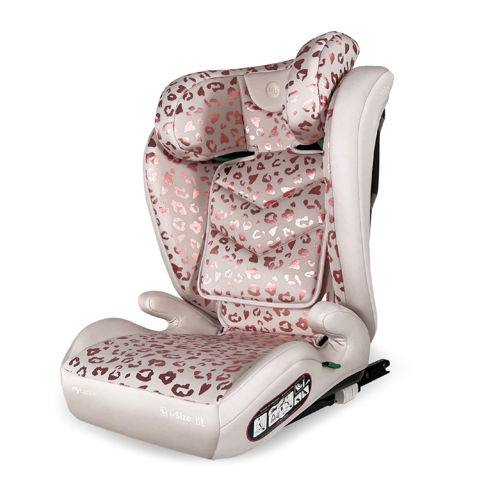 MBCS23 High-Back Booster R129 Car Seat with ISOFIX Blush Leopard