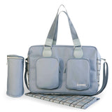 My Babiie Dani Dyer Blue Plaid Deluxe Changing Bag