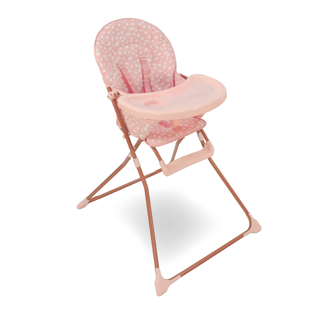 MBHC1 Compact Highchair Pink Dalmatian