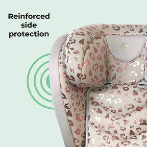 My Babiie MBCS23 i-Size (100-150cm) High Back Booster Car Seat - Blush Leopard