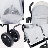 My Babiie MB12 Double Stroller - Grey