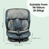 My Babiie MBCS123 i-Size (76-150cm) Car Seat - Slate Blue