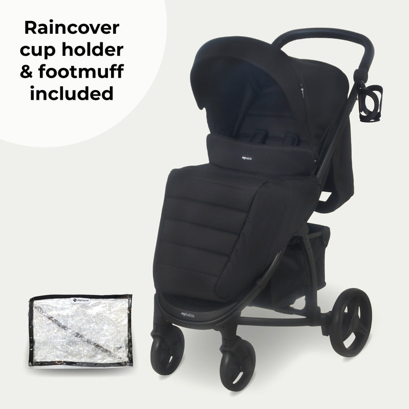 My Babiie - MB200 2-in-1 Travel System - Black