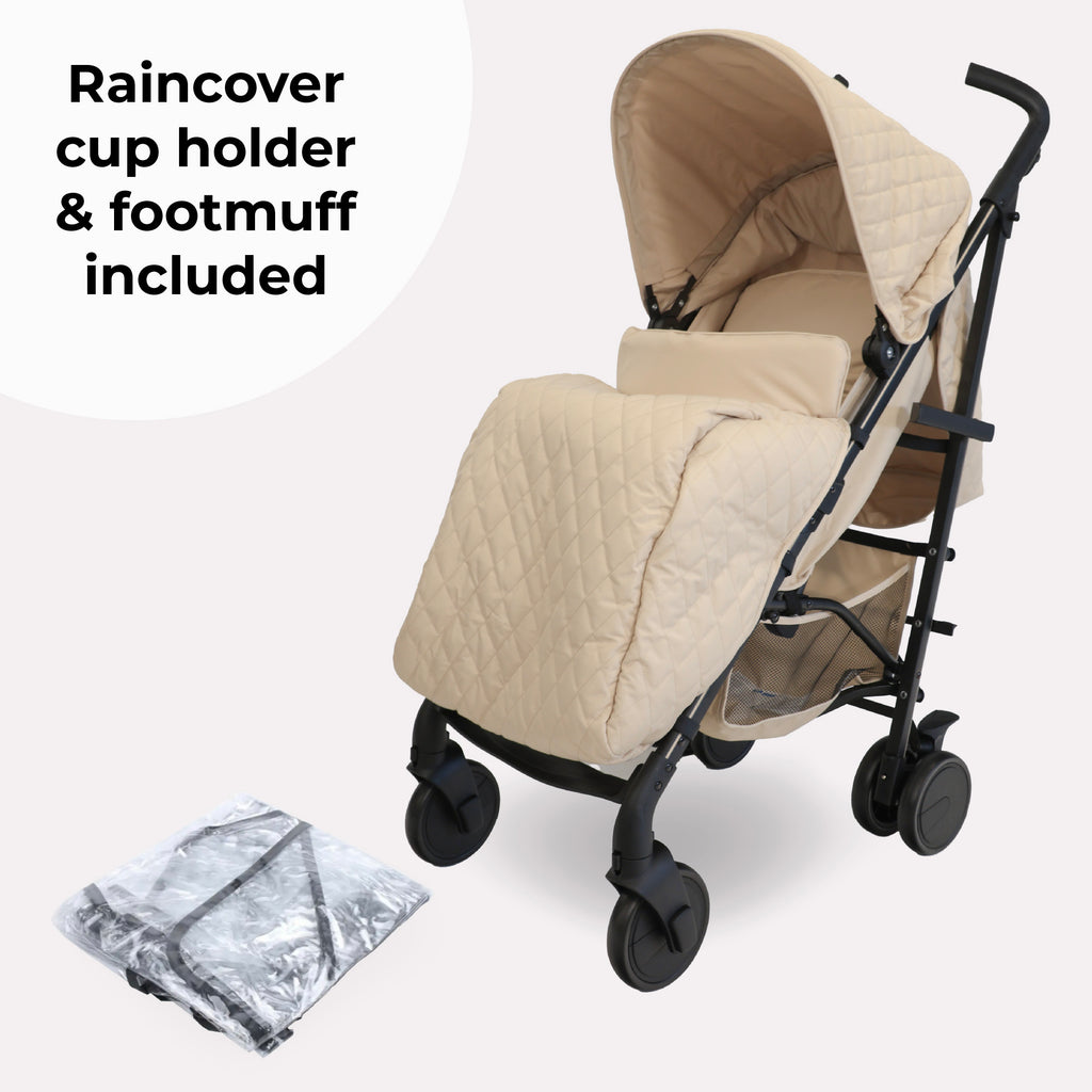My Babiie Dani Dyer Quilted Sand Lightweight Stroller