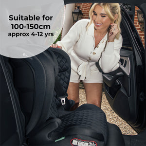 MBCS23 i-Size (100-150cm) High Back Booster Car Seat - Billie Faiers Quilted Black