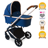My Babiie MB500i 3-in-1 Travel System with i-Size Car Seat - Dani Dyer Opal Blue