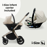 My Babiie MB450i 3-in-1 Travel System with i-Size Car Seat - Ivory