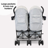 My Babiie MB12 Double Stroller - Grey