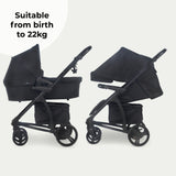 My Babiie MB200i 3-in-1 Travel System with i-Size Car Seat - Onyx Black