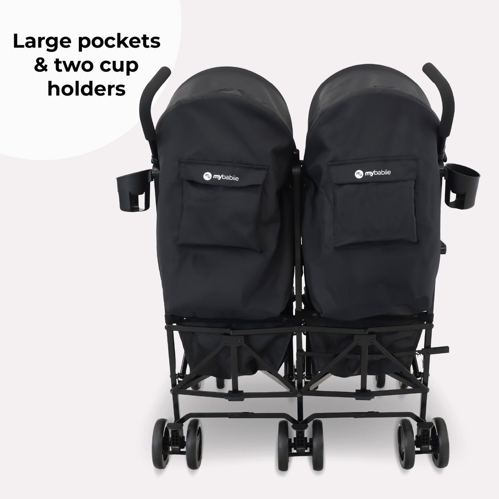 bebemio double stroller MB12 Double Stroller - Black