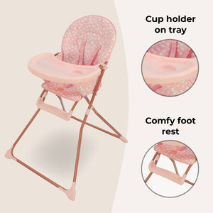 MBHC1 Compact Highchair - Pink Dalmatian