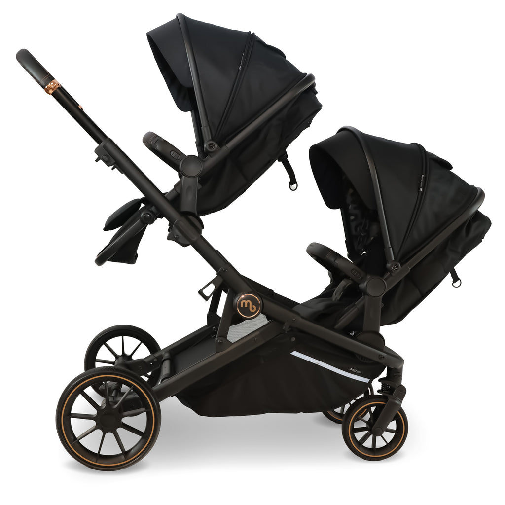 MB33 Tandem Pushchair Black Leopard