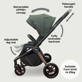 My Babiie MB450i 3-in-1 Travel System with i-Size Car Seat - Sage Green