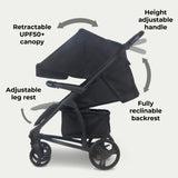 My Babiie MB200i 3-in-1 Travel System with i-Size Car Seat - Onyx Black