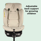 My Babiie MBCSSPIN i-Size (40-150cm) Spin Car Seat - Dani Dyer Stone