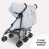 My Babiie MB12 Double Stroller - Grey