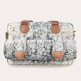 My Babiie Dani Dyer Metallic Rose Gold Marble Deluxe Changing Bag