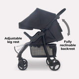 My Babiie MB30 Pushchair - Black Grey