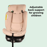 MBCSSPIN i-Size (40-150cm) Spin Car Seat - Pink Polka - GRADE A