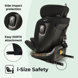 MBCSSPINTT i-Size (40-150cm) Spin Car Seat - Black Melange - GRADE A