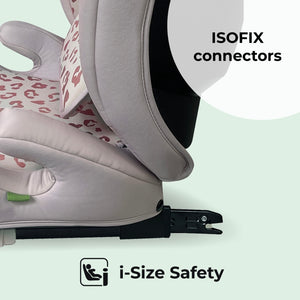 My Babiie MBCS23 i-Size (100-150cm) High Back Booster Car Seat - Blush Leopard