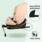 MBCSSPIN i-Size (40-150cm) Spin Car Seat - Pink Polka - GRADE A