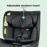 My Babiie MBCSSPIN i-Size (40-150cm) Spin Car Seat - Billie Faiers Quilted Black